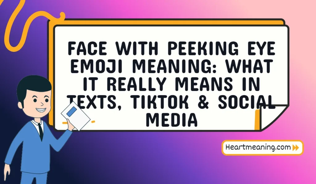 face with peeking eye emoji meaning