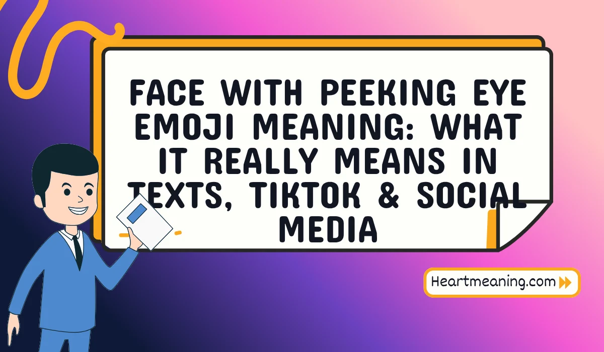 face with peeking eye emoji meaning