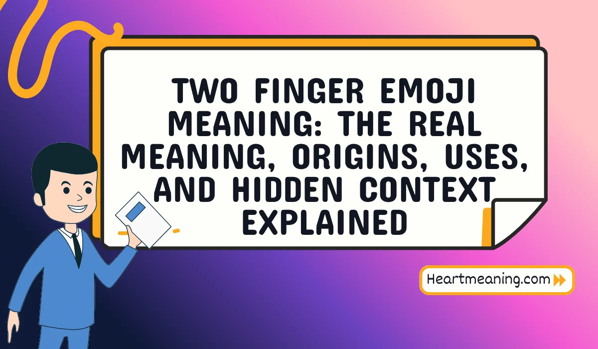 two finger emoji meaning