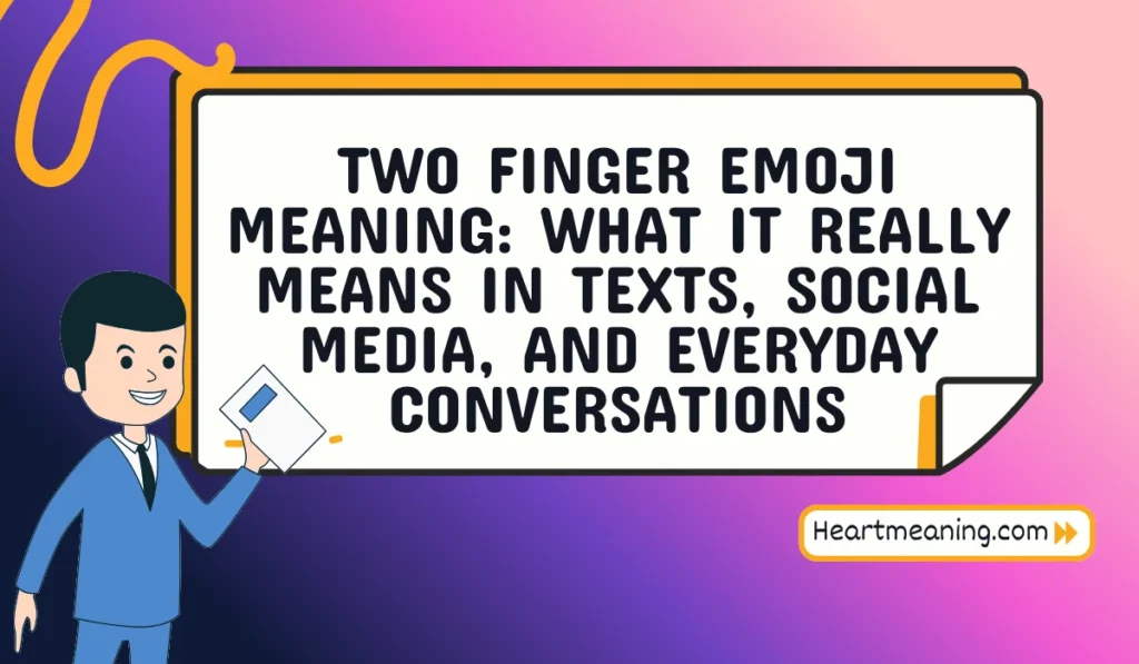 two finger emoji meaning