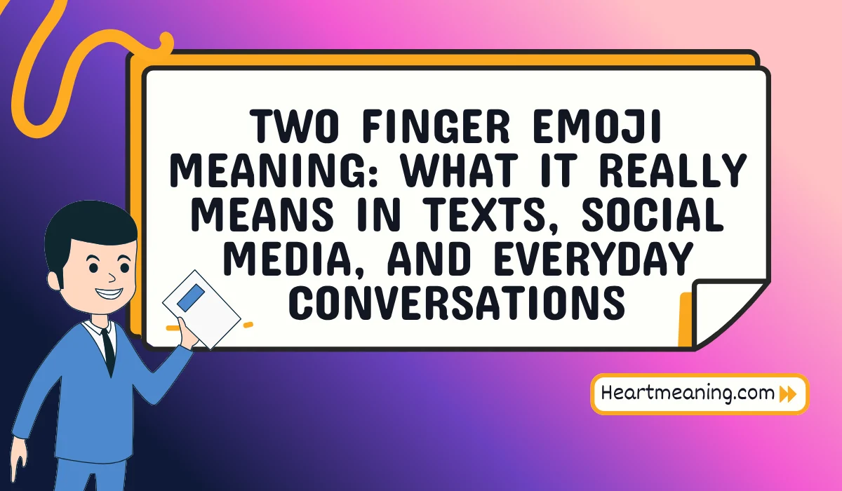 two finger emoji meaning
